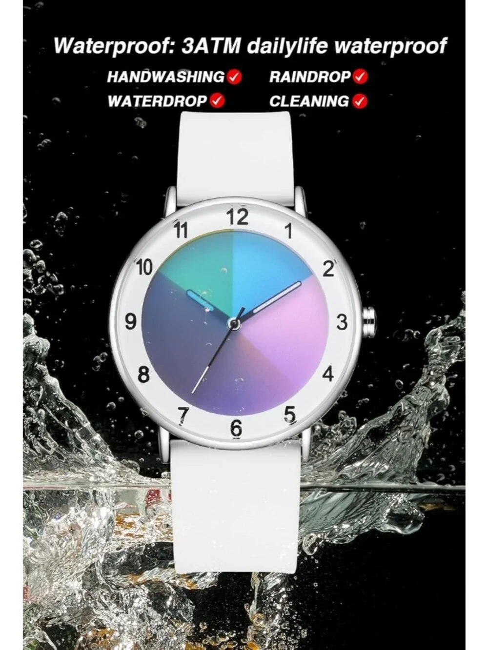 Unisex White Analog Quartz Creative Original Design Unique Casual Wrist Watch